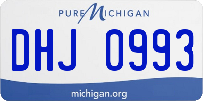 MI license plate DHJ0993