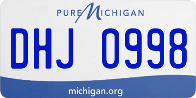 MI license plate DHJ0998
