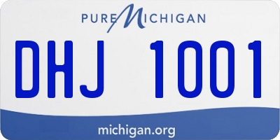 MI license plate DHJ1001