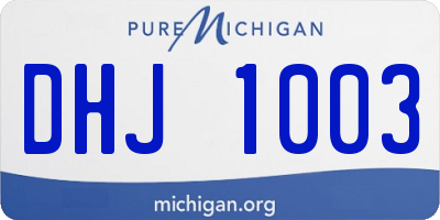 MI license plate DHJ1003