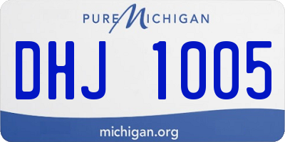 MI license plate DHJ1005