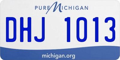 MI license plate DHJ1013
