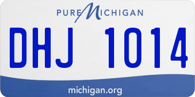 MI license plate DHJ1014