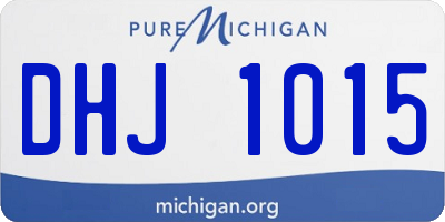 MI license plate DHJ1015