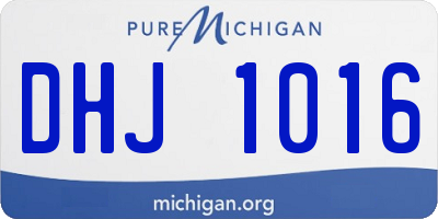 MI license plate DHJ1016