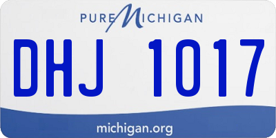 MI license plate DHJ1017