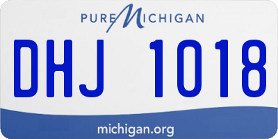 MI license plate DHJ1018