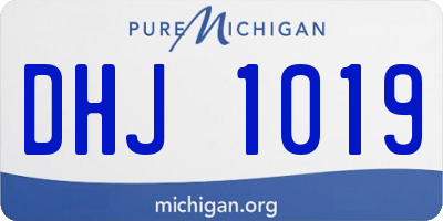 MI license plate DHJ1019
