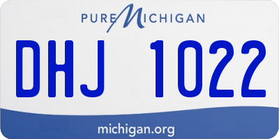 MI license plate DHJ1022