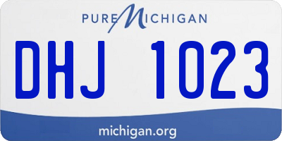 MI license plate DHJ1023