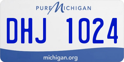 MI license plate DHJ1024