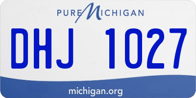 MI license plate DHJ1027