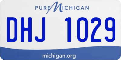 MI license plate DHJ1029