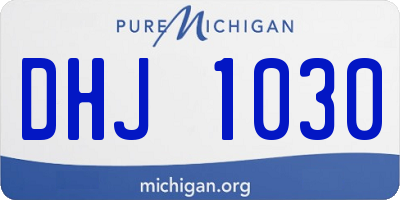 MI license plate DHJ1030