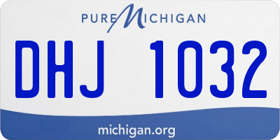MI license plate DHJ1032