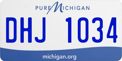 MI license plate DHJ1034
