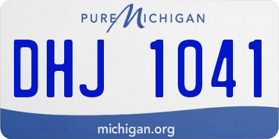 MI license plate DHJ1041
