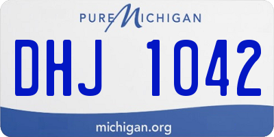 MI license plate DHJ1042