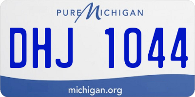MI license plate DHJ1044