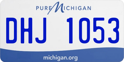 MI license plate DHJ1053