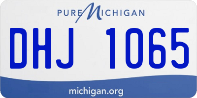 MI license plate DHJ1065