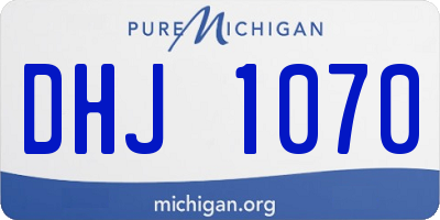 MI license plate DHJ1070