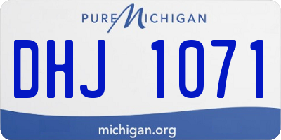 MI license plate DHJ1071