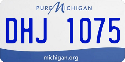 MI license plate DHJ1075