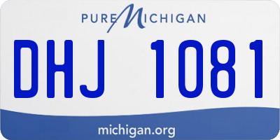 MI license plate DHJ1081