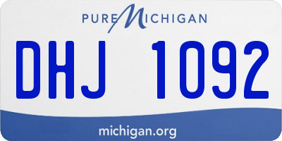 MI license plate DHJ1092