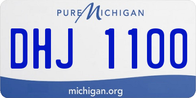 MI license plate DHJ1100