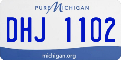 MI license plate DHJ1102