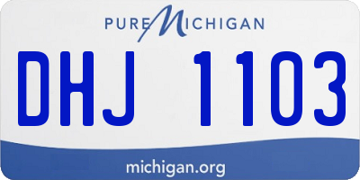 MI license plate DHJ1103