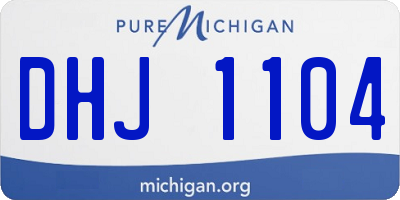 MI license plate DHJ1104