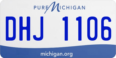 MI license plate DHJ1106