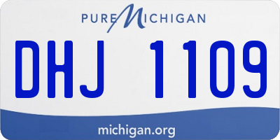 MI license plate DHJ1109