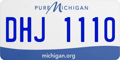 MI license plate DHJ1110