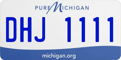 MI license plate DHJ1111