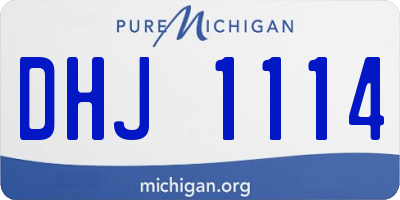 MI license plate DHJ1114