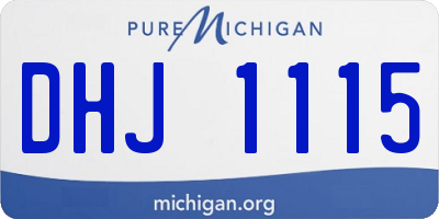 MI license plate DHJ1115