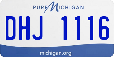 MI license plate DHJ1116