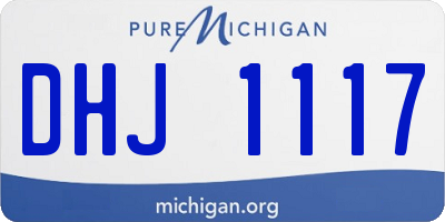 MI license plate DHJ1117