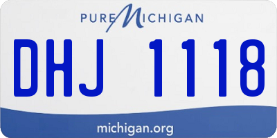 MI license plate DHJ1118