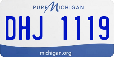 MI license plate DHJ1119
