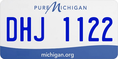 MI license plate DHJ1122