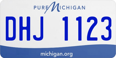 MI license plate DHJ1123