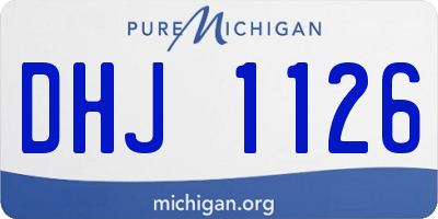 MI license plate DHJ1126