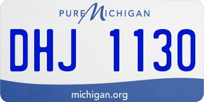 MI license plate DHJ1130