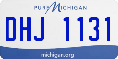 MI license plate DHJ1131