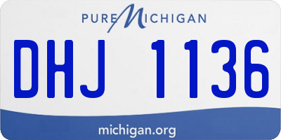 MI license plate DHJ1136